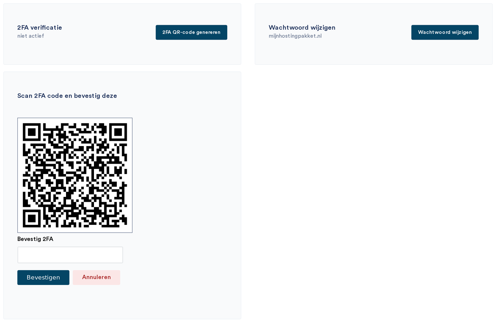 De QR-code voor het instellen van tweestapsverificatie